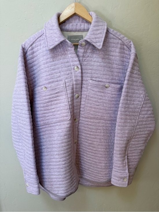 Everlane Jackets & Blazers - Everlane Organic Cotton Quilted Shirt Jacket Lavender Womens Size Medium